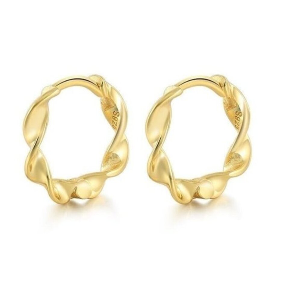 Wave Huggie Earrings Gold Earrings Dainty Everyday Huggies to stack Minimalist